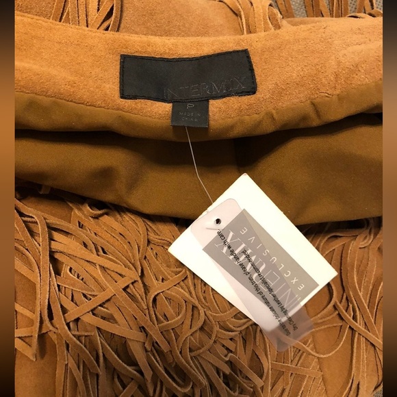 Intermix Suede Fringe Skirt- New With Tags!! - Picture 5 of 13